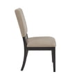 thumbnail image 4 of Weston Home Cuenca Black Finish Light Gray Linen Dining Chair, Set of 2, 4 of 7