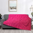 thumbnail image 2 of Honeii Rose Red Glitter print throw blanket, crafted from cozy cotton flannel, offers versatile home decor as a bedding suitable for all seasons.-, 2 of 6