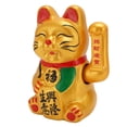 thumbnail image 2 of Gato de la fortuna con batería dorada que agita la mano, buena suerte, no destiñe, gato de bienvenida, gato de la riqueza para restaurante, hotel, 11 pulgadas, 2 of 5