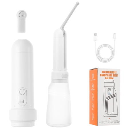 Handheld Bidet Sprayer for Travel, IPX7 Waterproof Electric Personal Cleaner, 3 Modes & 13.5 oz Tank, Rechargeable Toilet Wand, Ideal for Personal Hygiene
