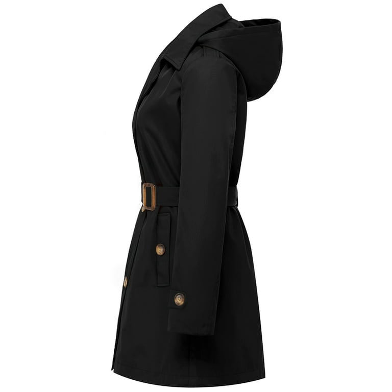 Chrisuno Women's Double Breasted Trench Coat, Mid-Length Chrisuno Women's Double Breasted Trench Coat, Mid-Length