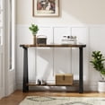 thumbnail image 3 of Farmhouse Console Table - 43.3" Entryway Table with Storage, 2 Tier Sofa Table with Metal Frame, Perfect for Living Room, 3 of 12