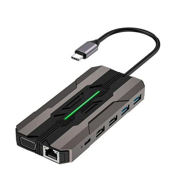 13-IN-1 USB C Hub Docking Stations SD Card Reader 1000M RJ45 -Compatible HDTV VGA USB Hub 3.0 Adapt