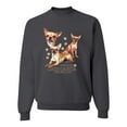 thumbnail image 2 of Wild Bobby, If It's Not a Chihuahua It's Just a Dog Gift, Unisex Crewneck Graphic Sweatshirt, Charcoal, XX-Large, 2 of 4