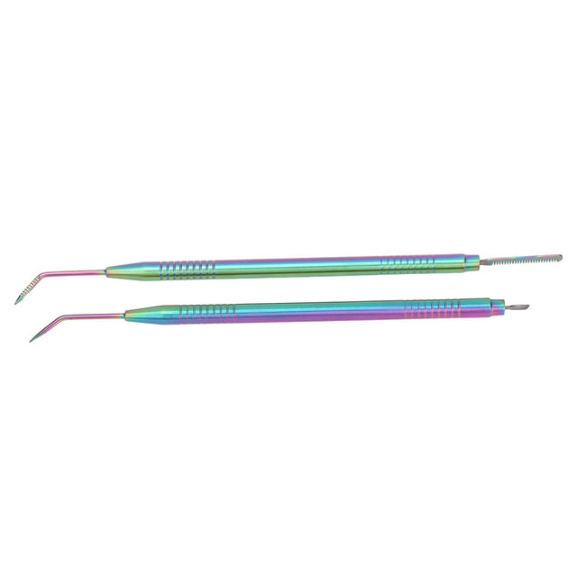 2pcs Eyelash Lift Separator Tools, Double Headed Stainless Steel Lash Separation Rod with Comb, for Eyelash Eyebrow Perming Extension and Daily Makeup