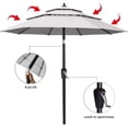 thumbnail image 2 of ABCCANOPY 11FT 3 Tiers Patio Umbrella With Crank Handle, Gray, 2 of 5