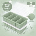 thumbnail image 2 of Mint Green Silicone Freezer Tray 2-pack Meal Prep Food Storage, 2 of 7
