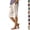 #03 Khaki, variant on Linen Bermuda Shorts for Women Knee Length Summer Casual Elastic Waisted Side Split Button Shorts with Pockets 2026 ,L,Purple