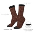 thumbnail image 4 of Logiee Dark Brown Glitter Print Adult Socks for Men & Women,Calf Socks, Ankle Socks,Boots Socks,Breathable Casual Sock,Unisex Crew Socks, 4 of 6