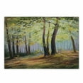 thumbnail image 1 of Country Cutting Board, Image of Spring Landscape in Forest with Falling Leaf and Various Trees Mod Print, Decorative Tempered Glass Cutting and Serving Board, Small Size, Brown Green, by Ambesonne, 1 of 1