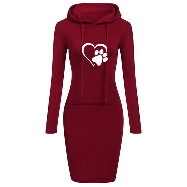 2022 Spring Autumn Sweatshirt Long-Sleeved Dress Woman Clothing Hooded Collar Pocket Simple Casual Lady Dress SweatshirtXXL Gao Jinjia LED