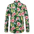 thumbnail image 2 of SSLR Hawaiian Shirts for Men Dress Shirt Button Down Shirt Floral Long Sleeve Shirt, 2 of 8