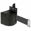 Lavi Industries 50-3017WB-18-BK Fixed Mount Safety Barricade, Retractable Belt Extension - 18 Ft. Black
