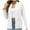 White, variant on Wiyuqeen Collarless Jackets for Women Plain Casual Blazer with Pockets Comfy Loose Suit Coats Petite Ladies Office Outerwear