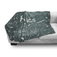 thumbnail image 3 of School Soft Flannel Fleece Blanket, Physics Science Education Theme Mathematical Formula Equation on School Board, Cozy Plush for Indoor and Outdoor Use, 50" x 60", Army Green White, by Ambesonne, 3 of 6