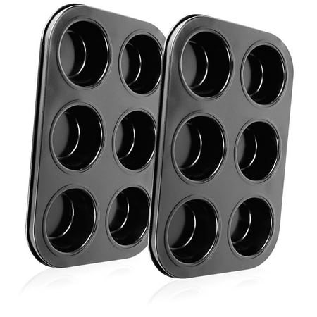 Highcool Nonstick Muffin Pan for Smart Oven BOV800XL BOV845BSS, 6 Cupcakes Baking Pans Set (Carbon Steel)