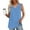Blue, variant on Giftesty Tank Tops for Women Fashion Women's Spring/Summer Solid Color Casual V-Neck Sleeveless Top Tank Top
