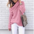 thumbnail image 1 of Ropa de mujer Suéter europeo y americano de otoño e invierno Suéter de cuello alto de color sólido Wish Top, 1 of 5
