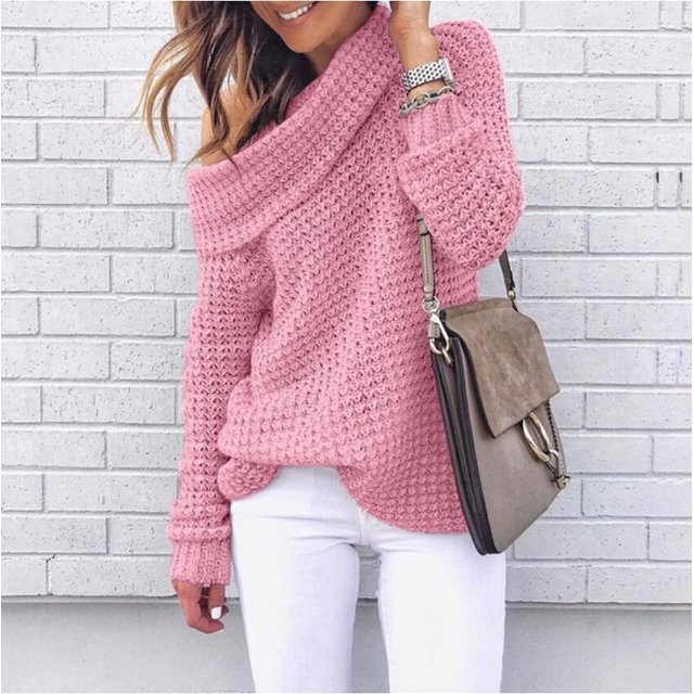 Ropa de mujer Suéter europeo y americano de otoño e invierno Suéter de cuello alto de color sólido Wish Top