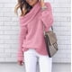 thumbnail image 3 of Ropa de mujer Suéter europeo y americano de otoño e invierno Suéter de cuello alto de color sólido Wish Top, 3 of 5