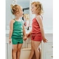 thumbnail image 3 of Made in USA Girls Soft Cotton Camisole | Turquoise, 3 of 5