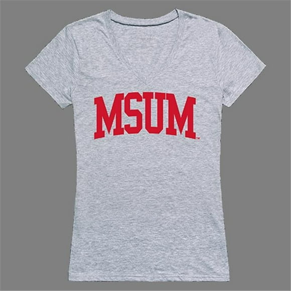 W Republic Products 501-343-HGY-02 Minnesota State University Moorhead Game Day Womens Tee, Heather Grey - Medium
