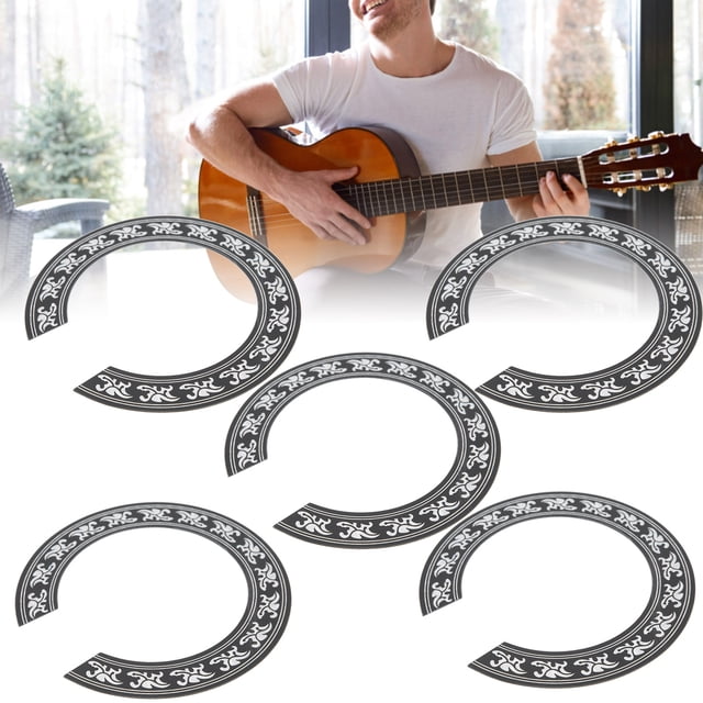 Guitar Sound Hole Sticker, Environmental PVC Musical Instrument Accessories Guitar Parts Guitar Sound Hole Guard For Acoustic Guitar For Folk Guitar