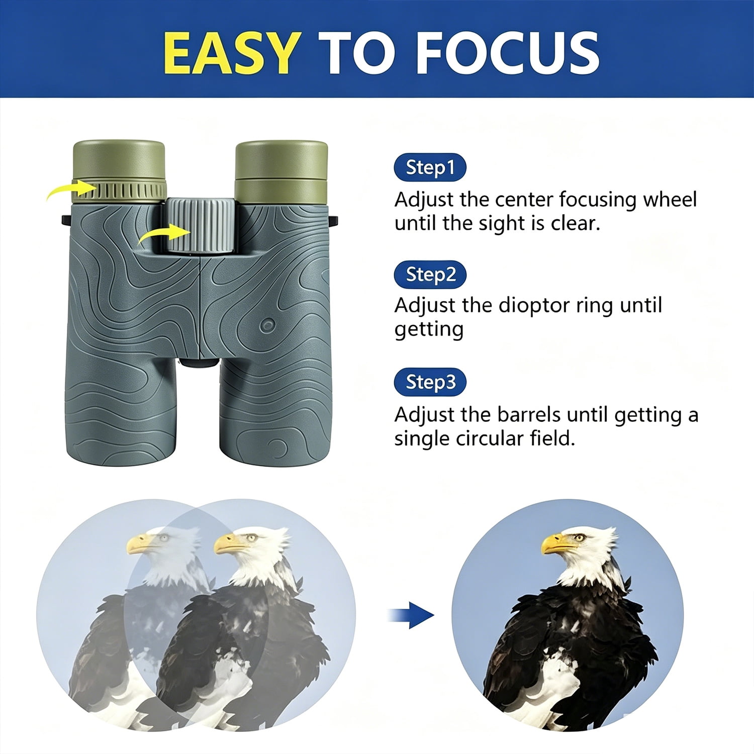 Ozark Trail 8x42 Forest Fantasy Binoculars With BAK7 Prism Fully Coated