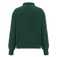 thumbnail image 5 of Miluxas Plus Size Sweater Tops On Seasonal Clearance Women's Solid Long Sleeve Pullove Turtleneck-Neck Sweater Tops Green 8(L), 5 of 6