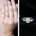 thumbnail image 3 of Rosec Jewels - 1 Carat Lab Diamond Engagement Ring - 6 mm Round Diamond Ring with Side Stones (Ef-Vs Quality), 14K White Gold, US 7.00, 3 of 9