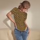 thumbnail image 3 of Balery Candy Corn Body de cuello redondo de manga corta para mujer Tops de manga corta Tops básicos-Large, 3 of 7