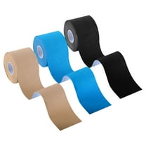 Kinesiology Tapes (3 Pack), Physio Tape Knee Tape Muscle Tape for Exercise, Sports & Injury Recovery, 2" x 16.4 Feet Per Roll