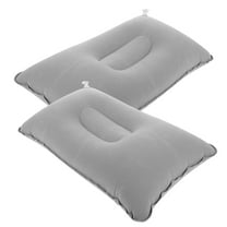 Hemoton 2PCS Camping Pillow Inflatable Pillow Travel Pillow for Backpacking and Airplane Lumbar Support Blow up Pillows Comfortable Pillows