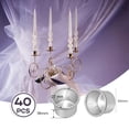 thumbnail image 2 of Portavelas para Velas CóNicas, Portavelas, Velas de Té, Velas de Mesa con InsercióN de Velas, Portavelas 30 Piezas Plata, 2 of 6