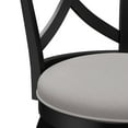 thumbnail image 3 of Hillsdale Furniture Ellendale X-Back Wood Padded Swivel Counter Height Stool, Black, 3 of 10