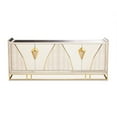 thumbnail image 2 of Michael Amini Carmela Console Cabinet - Shimmering Ivory, 2 of 13