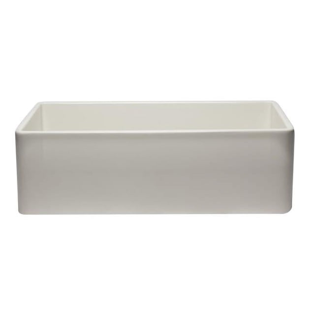 ALFI Brand AB3320SB-B Évier de Cuisine de Style Ferme en Argile de Feu Simple Réversible de 33 Po - Biscuit