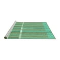 thumbnail image 2 of Ahgly Company Machine Washable Indoor Square Abstract Turquoise Blue Modern Area Rugs, 7' Square, 2 of 4