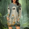 thumbnail image 2 of SwiftWear ​Women's Halloween Hooded Dress with Ghost/Pumpkin Print - Spooky Sweatshirt Dresses Casual/Halloween Costume, Dual Pockets, Cozy & Trendy​, 2 of 7