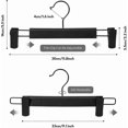 thumbnail image 3 of Set of 10 Trousers Hangers, Skirt Holder Hangers, with 2 Non-Slip and Adjustable Clips, for Hanging Trousers, Socks, Skirts - Black, 3 of 5