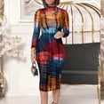 thumbnail image 2 of Vestidos Para Mujer Vestidos Midi Trendy Mesh Print Casual Long Sleeve Top + Falda Set 3Pcs Suit Odeerbi  ODB162319, 2 of 8