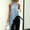 Sky Blue, variant on NTACZA Dressy Basic Summer Tops Solid Asymmetrical Lace Hem Cami Halter Neck Sleeveless Keyhole Back Wedding Relaxed Size L