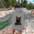 thumbnail image 2 of toraway Womens Sweatshirt Jacket with Snaps Ms Popular Logo To The Letters Sleeve Hooded M, 2 of 4