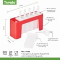 thumbnail image 6 of Tovolo Silicone Modern Popsicle Molds with Tray (Candy Apple) - Ice Pop Molds with 6 Cavities for Homemade Ice Pops & Frozen Snacks - Popsicle Maker with Drip-Guards, Dishwasher Safe & BPA-Free, 6 of 6