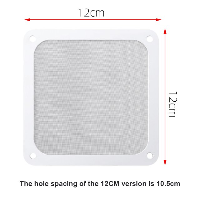 80mm 90mm 120mm 140mm PC Chassis Cooling Fan Dust Filter Magnet Dustproof Mesh Cover Computer Chassis Net Guard with Hole White 12cm