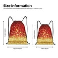thumbnail image 4 of Kdxio Red Gold Glitter Print Drawstring Backpack Bag,Waterproof Draw String Back Sack, Gym Drawstring Bags Swim Bag For Unisex, 4 of 9