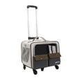thumbnail image 4 of S SERENABLE Cat Trolley Bag Breathable Portable Pet Carrier for Small Animals Cats Puppy Coffee Color, 4 of 9
