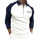 thumbnail image 1 of Camisa de Hombre de Manga Larga Con Cuello de Solapa Y Bolsillo Con Cierre de Color Y Cremallera Entallada Odeerbi  ODB-6, 1 of 5