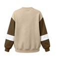 thumbnail image 3 of qafoshin Mens Color Block Crew Neck Long Sleeve Pullover Tops, Fashion Basic Regular Fit Casual Sweatshirts, 3 of 5