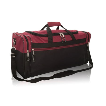 DALIX 25&quot; Extra Large Vacation Travel Duffle Bag in Maroon - www.waldenwongart.com